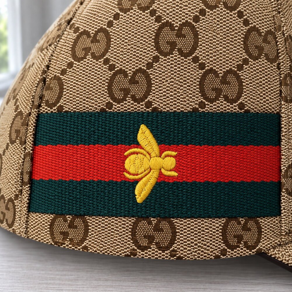 Gucci GG Cap with Bee Web Detail - Picture 5 of 6